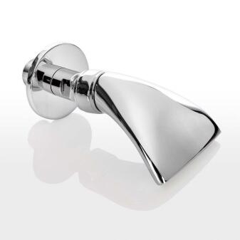 Schwallbrause mit Kugelgelenk, Messing verchromt