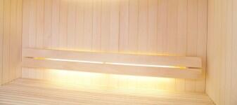 Exclusive LED-Lichtleisten für die Sauna