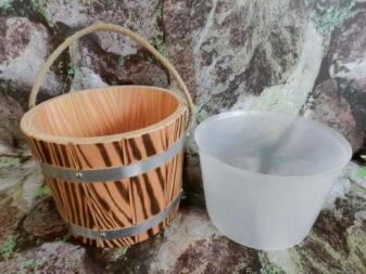 Sauna-Aufgusskübel Lärche 5 l mit Trageseil, geflammt