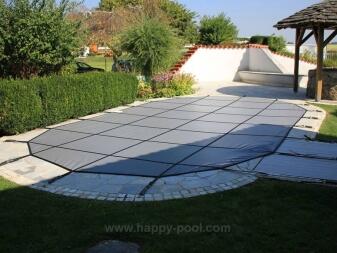 Sicherheitsnetz für Ovalbecken, die schneelastsichere Abdeckung