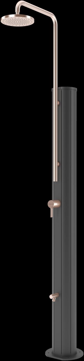 Solardusche Chrome anthrazit kupfer