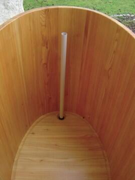 Ab-und Überlaufgarnitur für Sauna-Tauchbecken aus Edelstahl