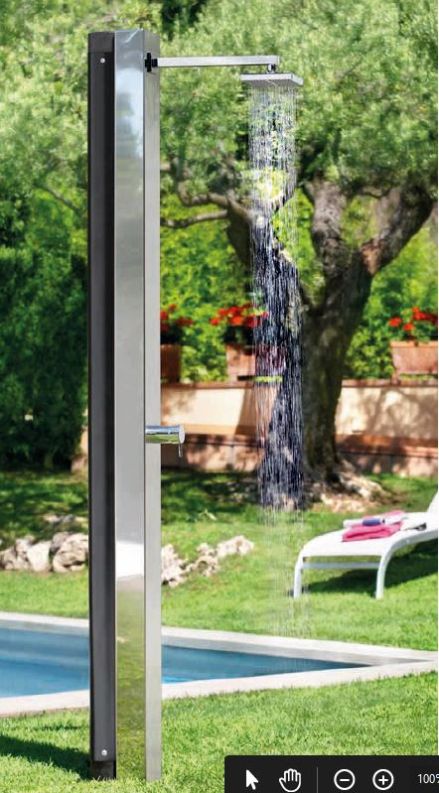 Solardusche Niagara im neuen modernen Design