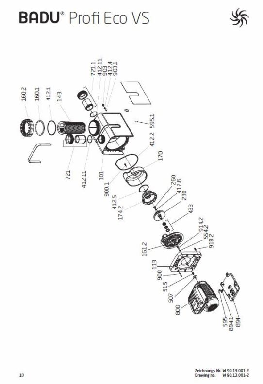 Ersatzteilliste Speck Badu Profi Eco VS