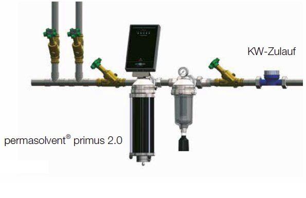 PT-QW 600 Wirkeinheit für permasolvent® primus 1.0/2.0 (bis 2022) - Installationsschema permasolvent