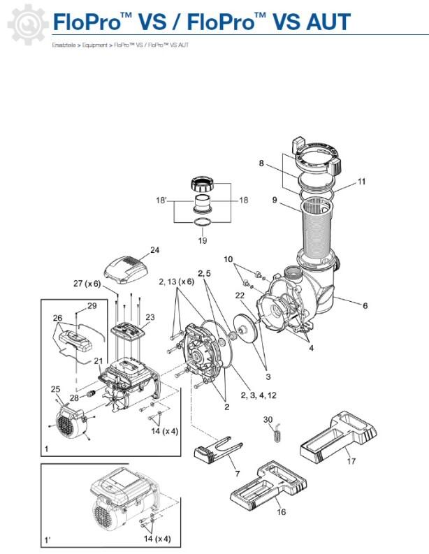 Ersatzteilzeichnung Zodiac FloPro VS