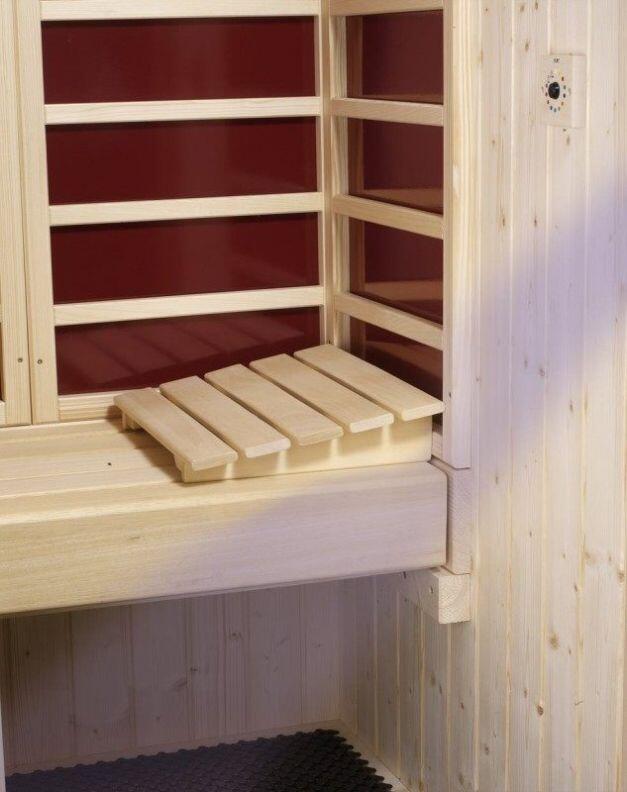 Kopf- oder Fußstütze aus Holz natur