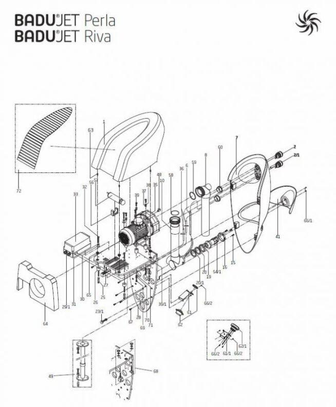 Ersatzteile Gegenstromanlage Badu-Jet Perla und Riva