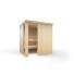 Tylö Sauna Harmony Square mit Glassection seitlich, Fichte