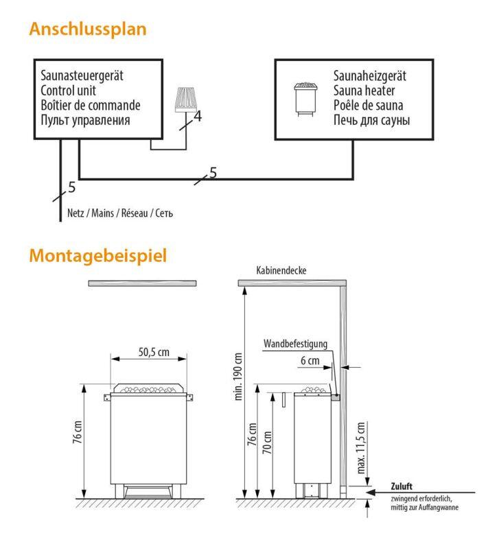 Anschlussplan Finnischer Saunaofen Gracil von EOS