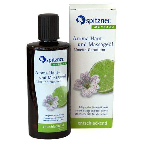 Spitzner Aroma Haut- und Massageöl, Limette-Geranium