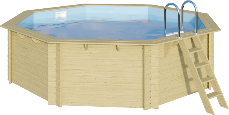 Holzpool Set Achteck von Trend-Pool