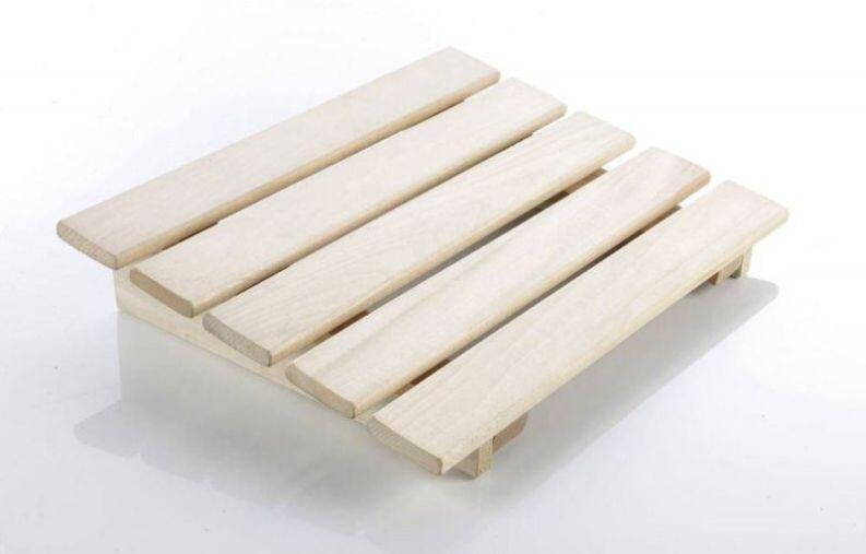 Kopf- oder Fußstütze aus Holz natur