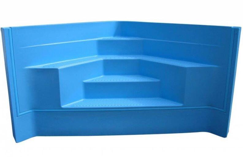 Acryl-Ecktreppe 200 x 200 cm für Ihren Pool
