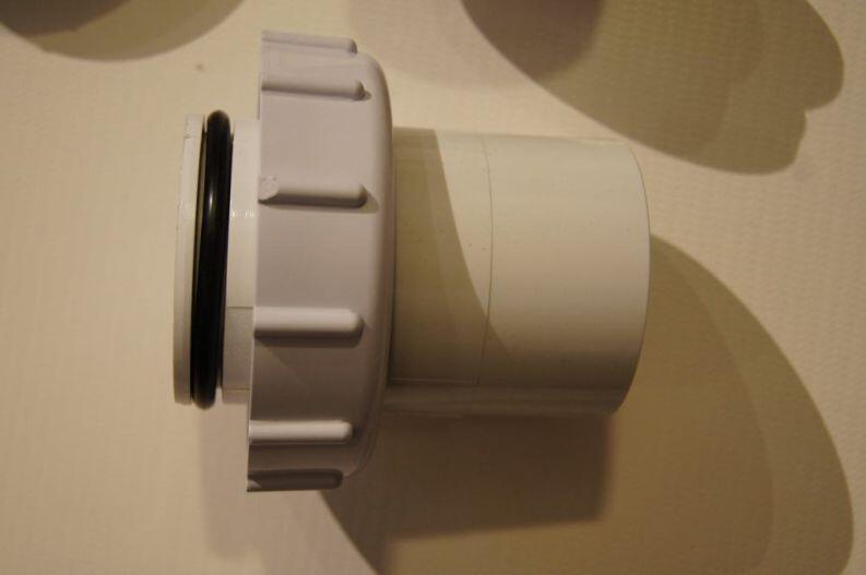 2 Stück Übergangsverschraubungen 2 Zoll inkl. Überwurfmutter, Einlegeteil d 63+o-Ring -