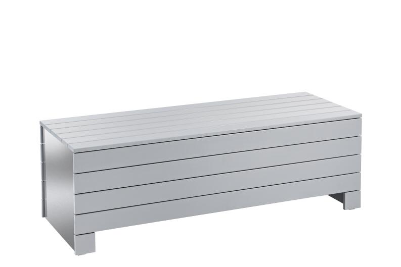 Aufrollsystem als Sitz- & Liegebank PVC grau