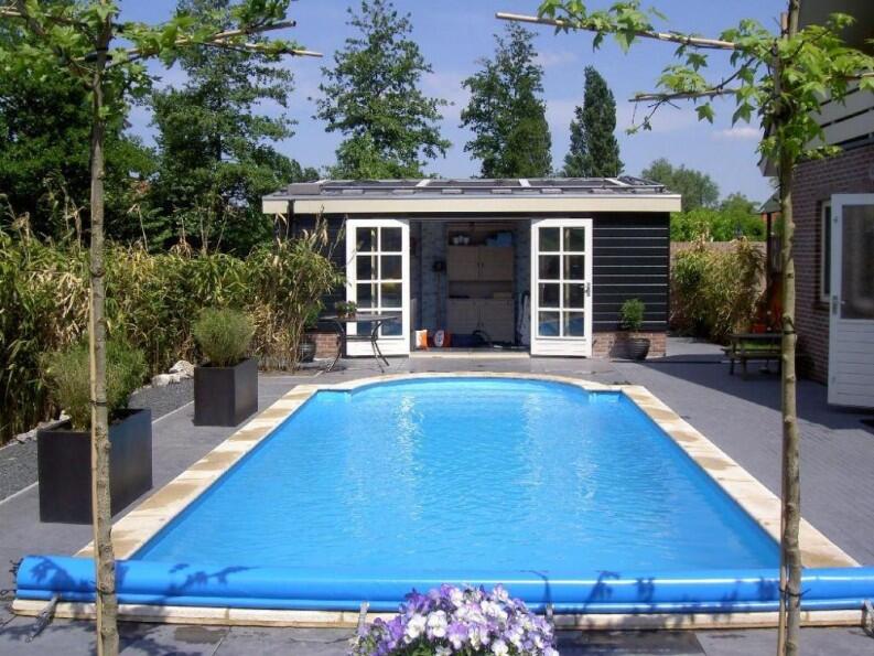 Beispiel für ein Power-S Becken mit römischer Treppe von Future Pool