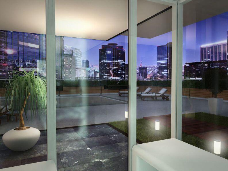 Blick aus dem Dampfbad Panacea