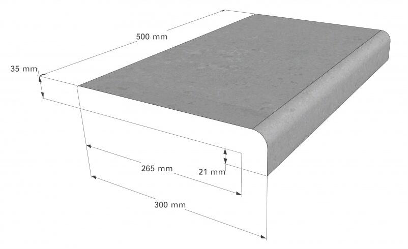 Beckenrandsteine Rustica in der Ausführung Athen, Einzelsteine